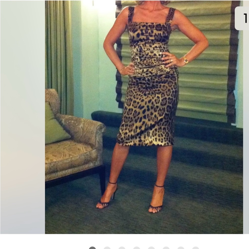 Beautiful Dolce and Gabbana classic leopard dress.